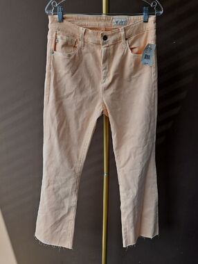 AG Adriano Goldschmied Peach-Blush Denim Crop Jeans